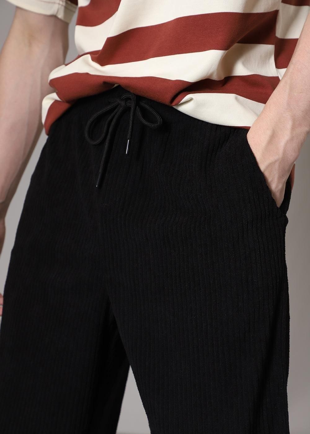 Casual Black & Green Pants Set