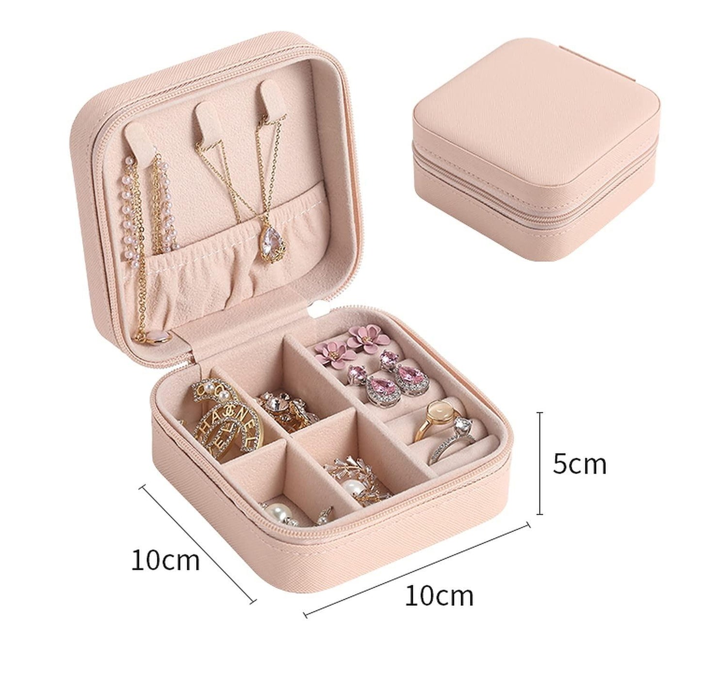 Pink Travel Jewellery Organizer Pouch