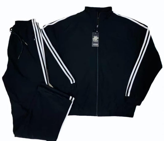 Black Side Stripe Tracksuit for Men
