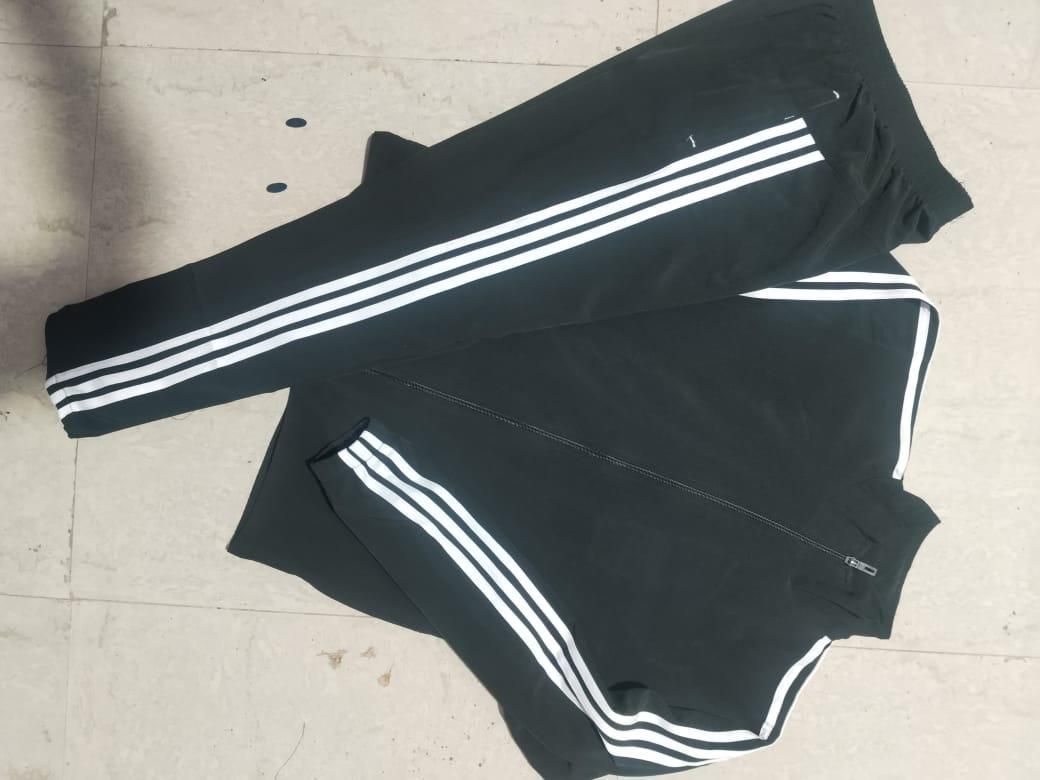 Black Side Stripe Tracksuit for Men