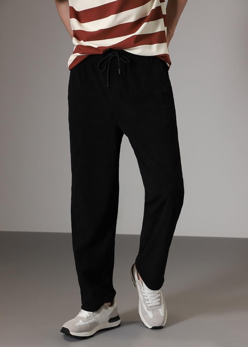 Casual Black & Green Pants Set