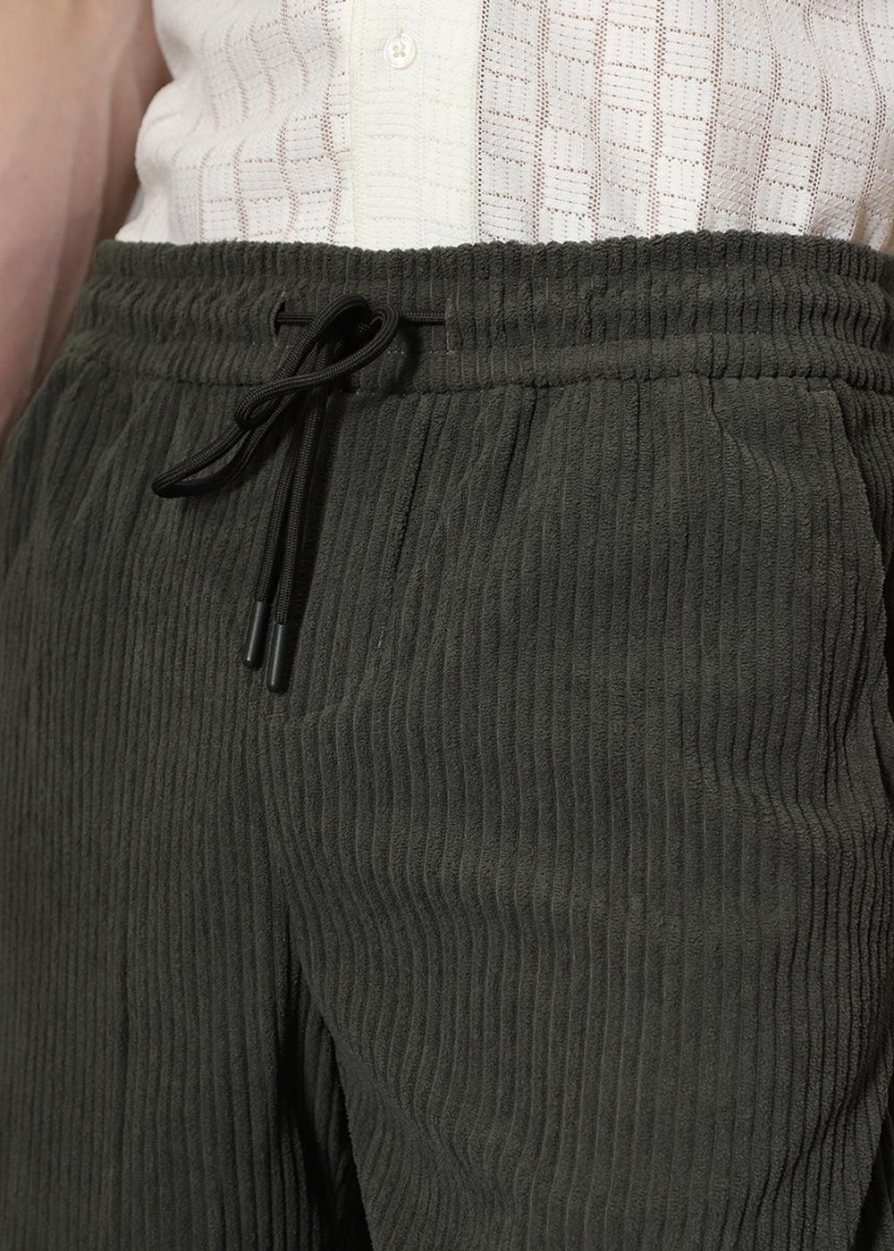 Casual Black & Green Pants Set
