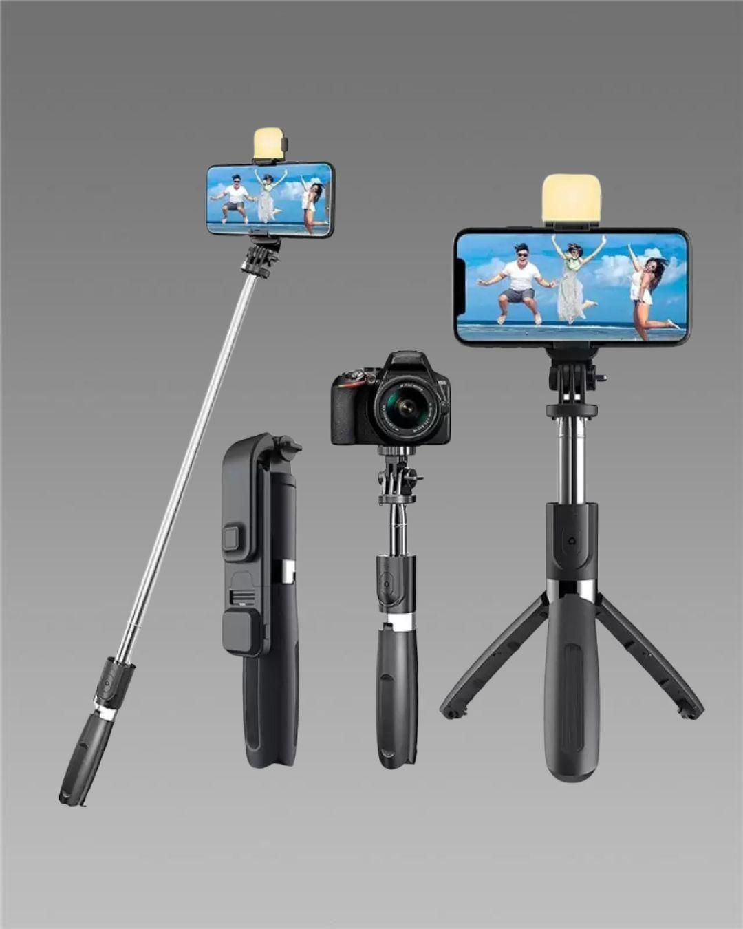 3-in-1 Bluetooth Selfie Stick Tripod with Flash