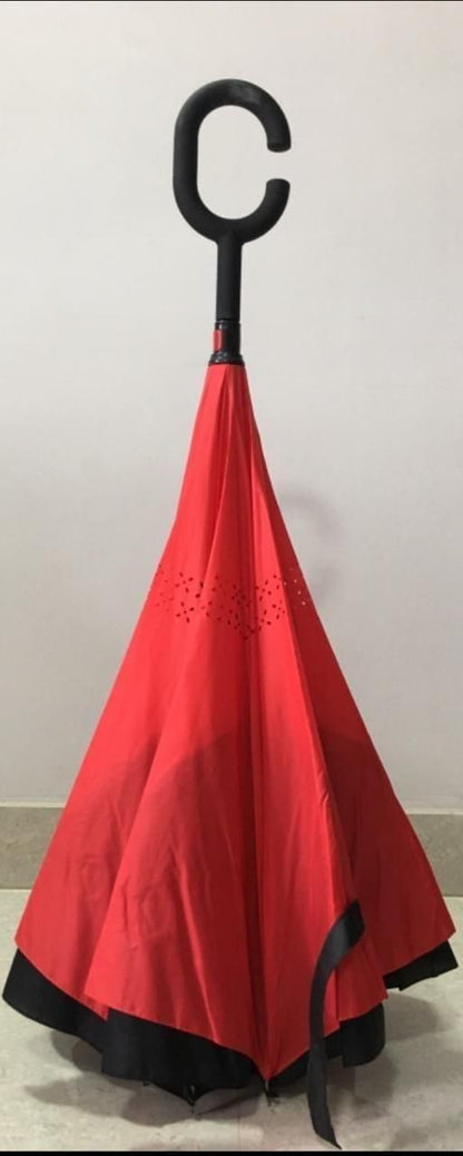 Reversible C-Shape Self-Standing Umbrella
