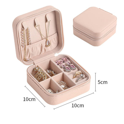 Pink Travel Jewellery Organizer Pouch