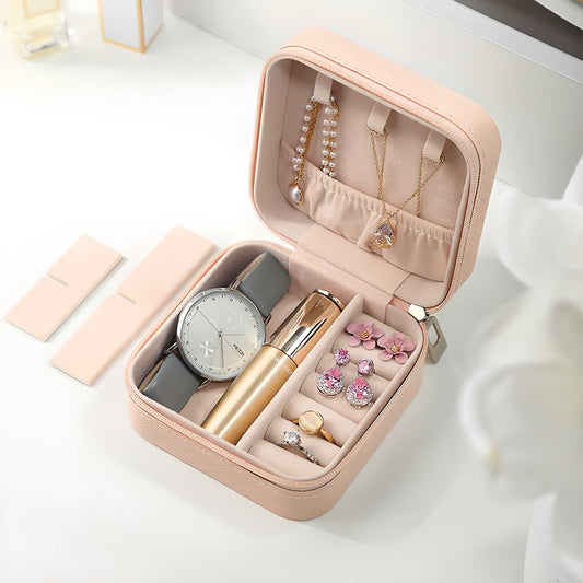 Pink Travel Jewellery Organizer Pouch