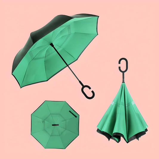 Reversible C-Shape Self-Standing Umbrella