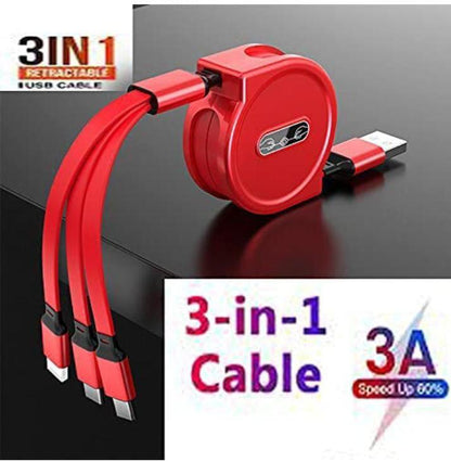 3-in-1 Retractable Fast Charger