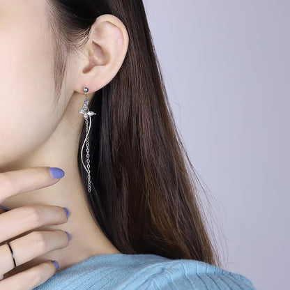Eye Tassel Cat Style Earrings