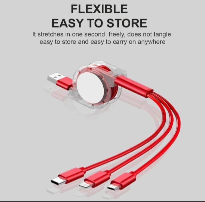 3-in-1 Retractable Fast Charger