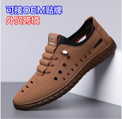 Stylish Laser Cut Tan Casual Shoes