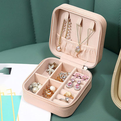 Pink Travel Jewellery Organizer Pouch