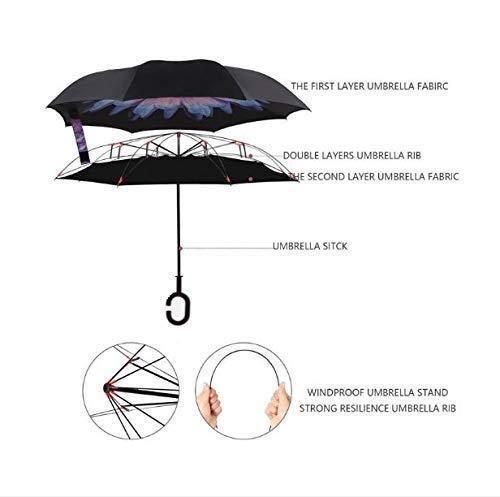 Reversible C-Shape Self-Standing Umbrella
