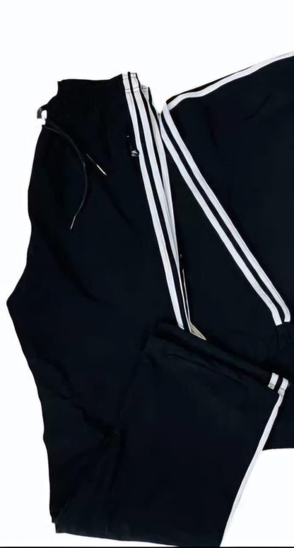 Black Side Stripe Tracksuit for Men