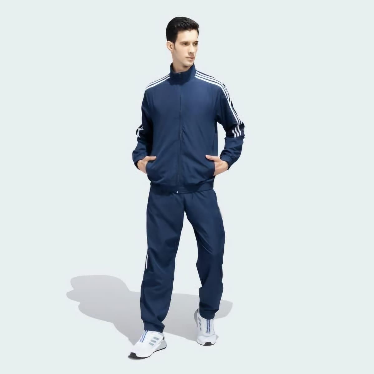 Black Side Stripe Tracksuit for Men